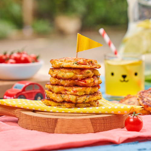 Sweetcorn and Tomato Rainbow Fritters