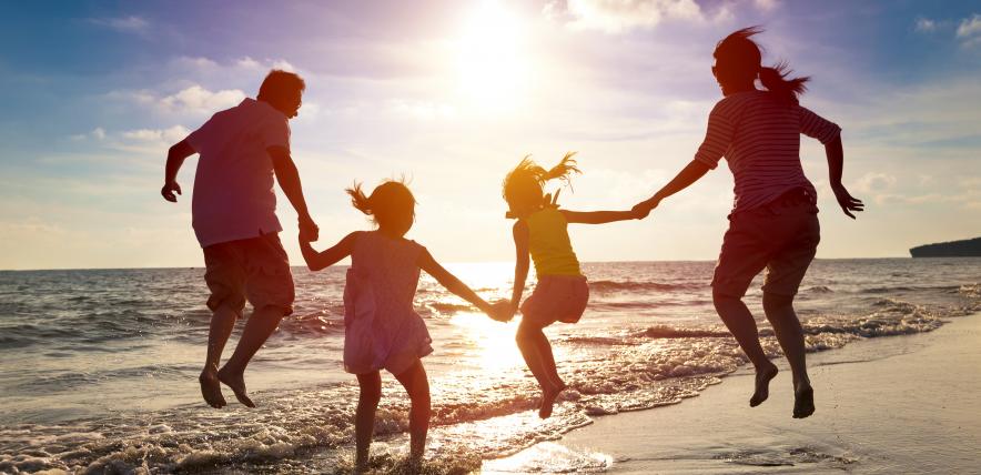 Family on a beach