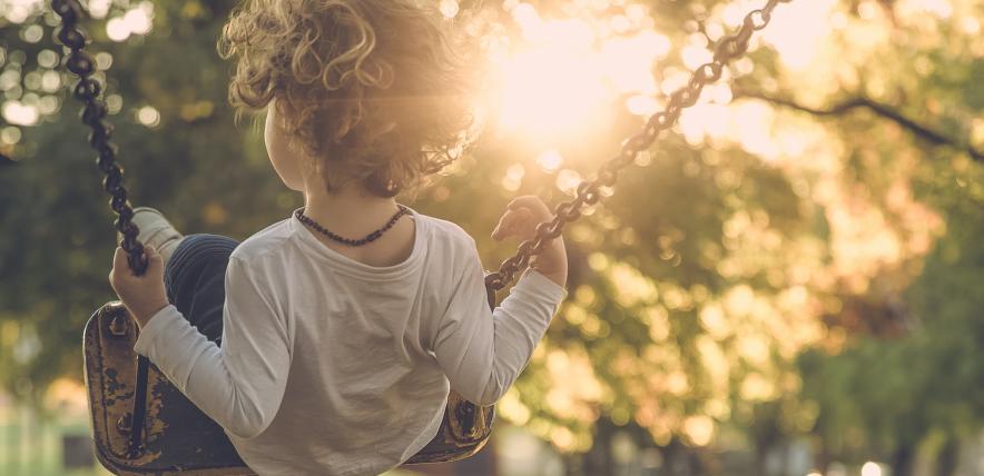 boy on swing